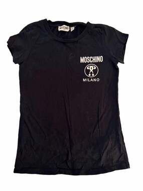 Moschino Girls Black Logo T-Shirt